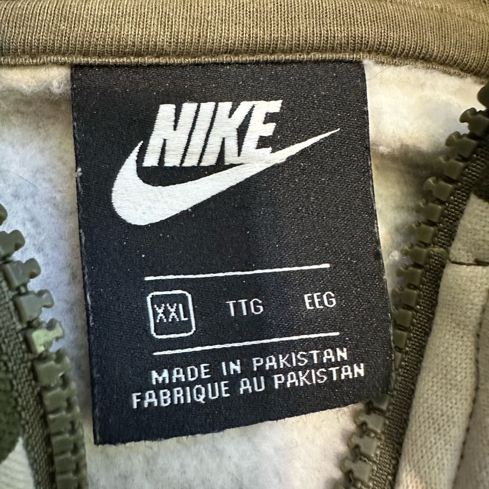 Nike NSW Camo Club Pullover Hoodie Full Zip & Joggers/Pants Set - CJ4539-222 - Picture 6 of 9